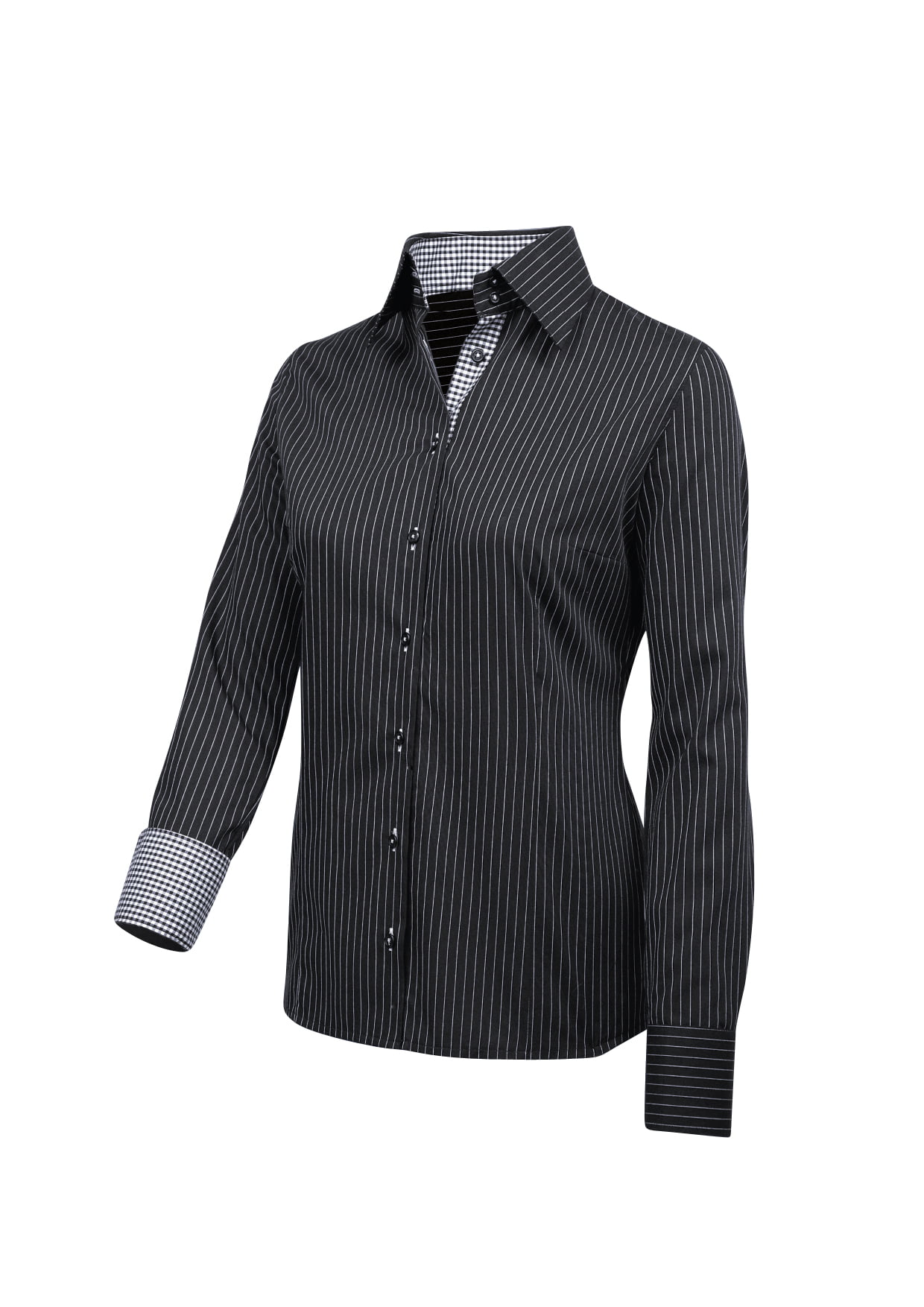 Kleur Zwart Streep - 29302-20 Zwart, grijs contr.