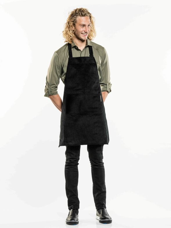 SA Wear - Bib Apron Black Velvet