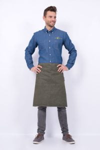 Apron Pouch Green Denim