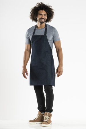 Bib Apron Plain Blue Denim 31"